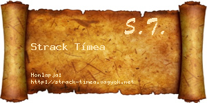 Strack Tímea névjegykártya